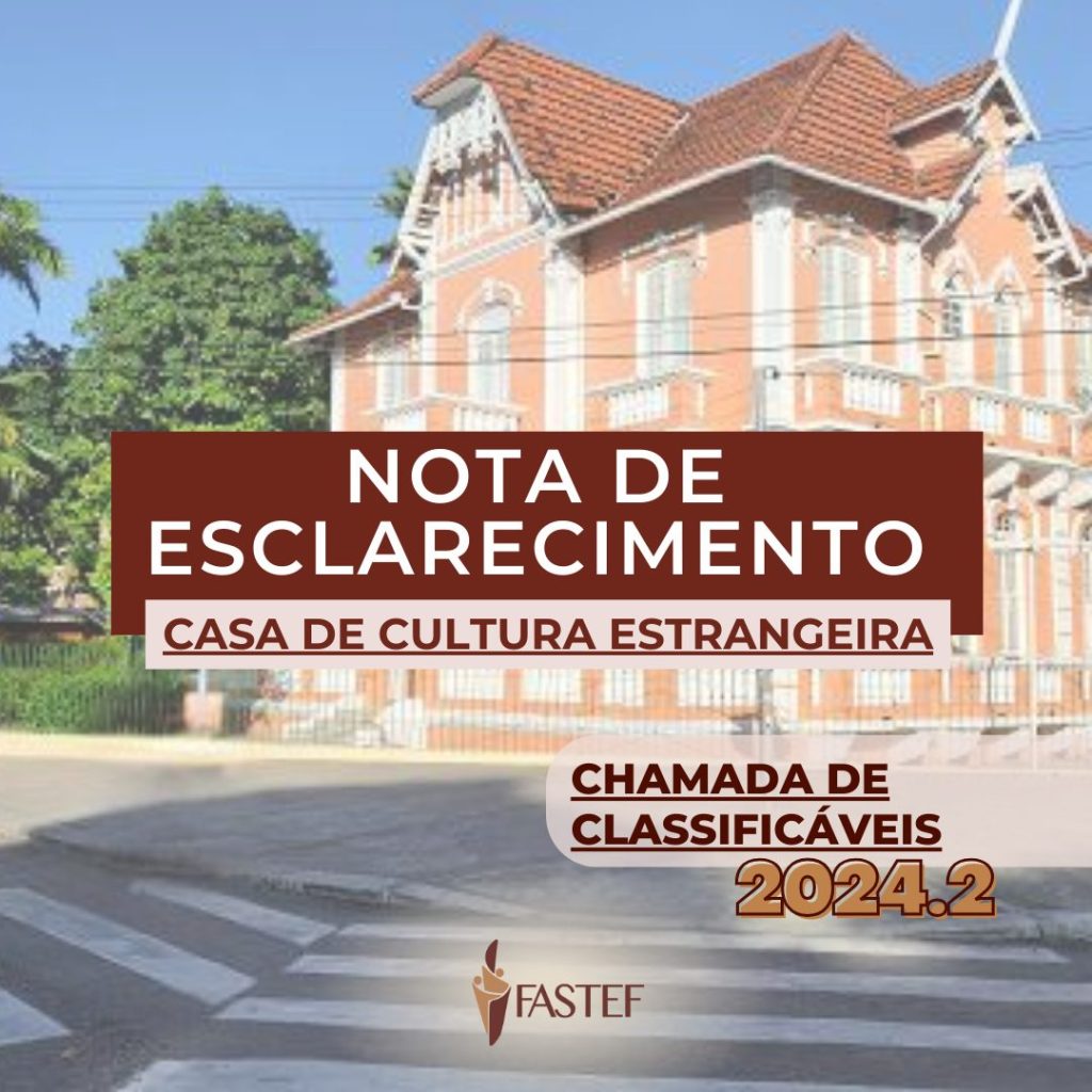 NOTA DE ESCLARECIMENTO - Chamada de Classificáveis