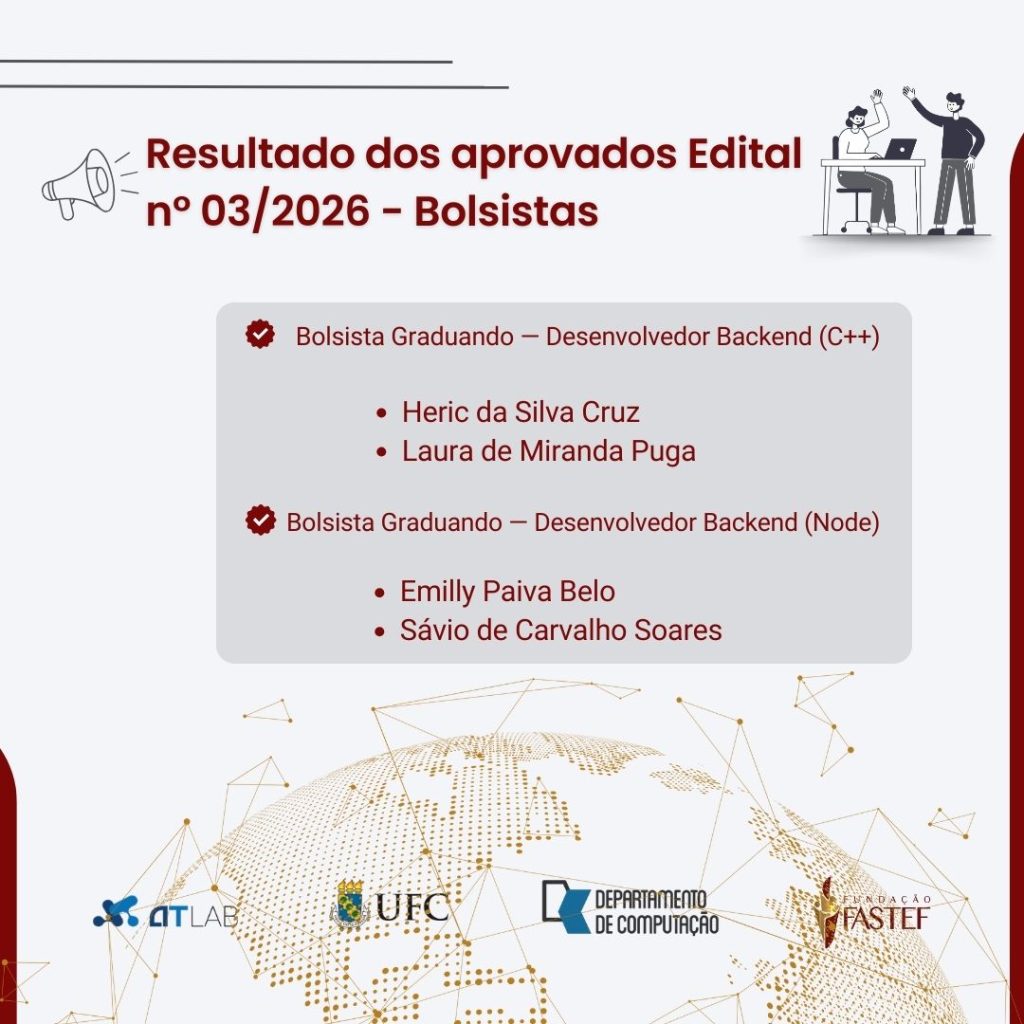 Resultado dos Candidatos Aprovados – Edital 03/2026 – Bolsistas